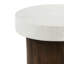 Table d'appoint antique blanche - Structure en bois naturel de 19,08 po de hauteur, mobilier polyvalent et thématique durable sans assemblage requis