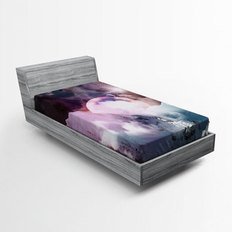 Ambesonne Outer Space Microfiber Fitted Sheet | Wayfair