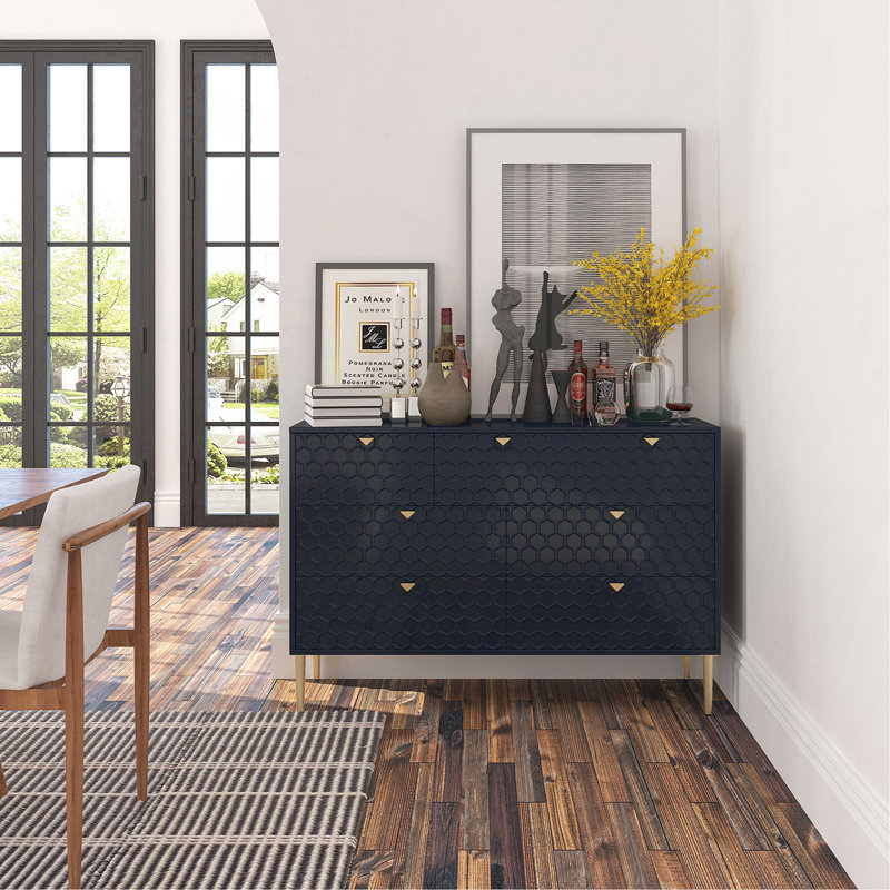 Armoire d'appoint avec 7 tiroirs Modern, Navy Blue