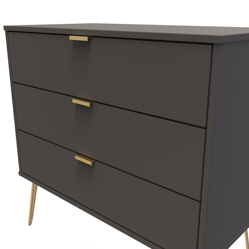 Turah 77cm W 3 - Drawer Chest of Drawers