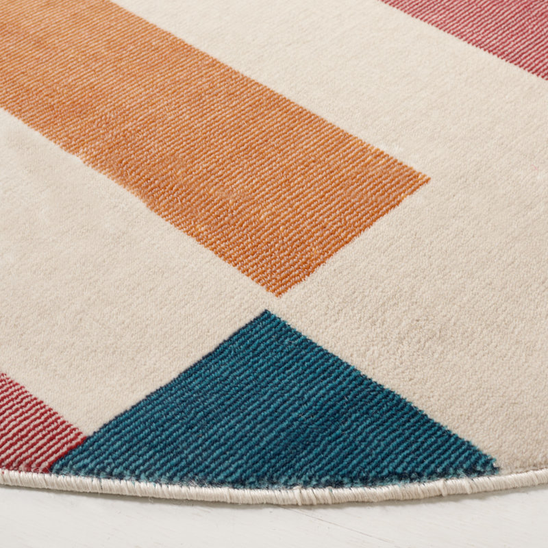 Hopson 300 Performance Geometric Rug, Round 6'7"