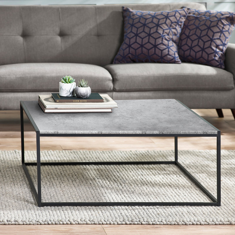 Beckwourth Frame Coffee Table, Concrete Grey