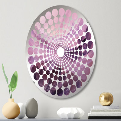 Miroir décoratif Tuba Terrain Mountainous Mauve VI - Radial Dot-MIR116822-Oval