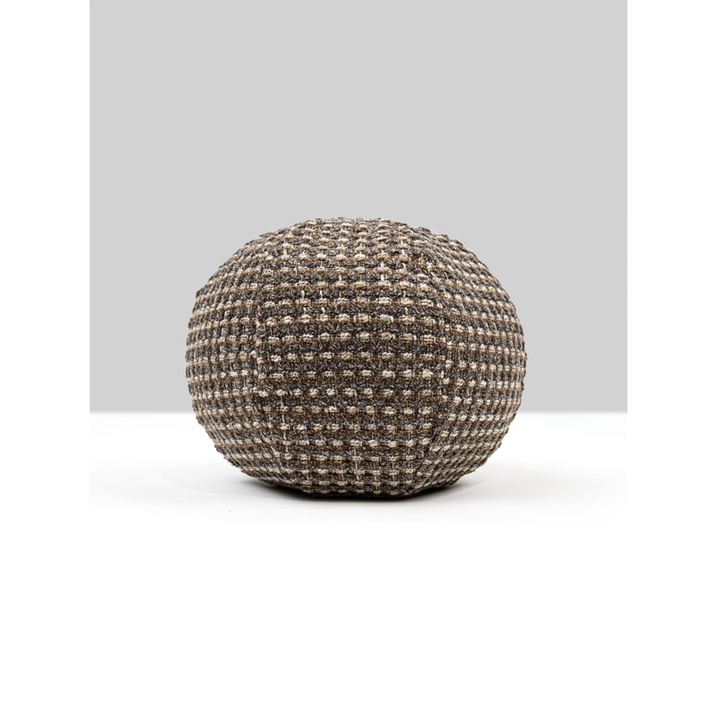 Linen Circular Pillow Cover & Insert, Walnut