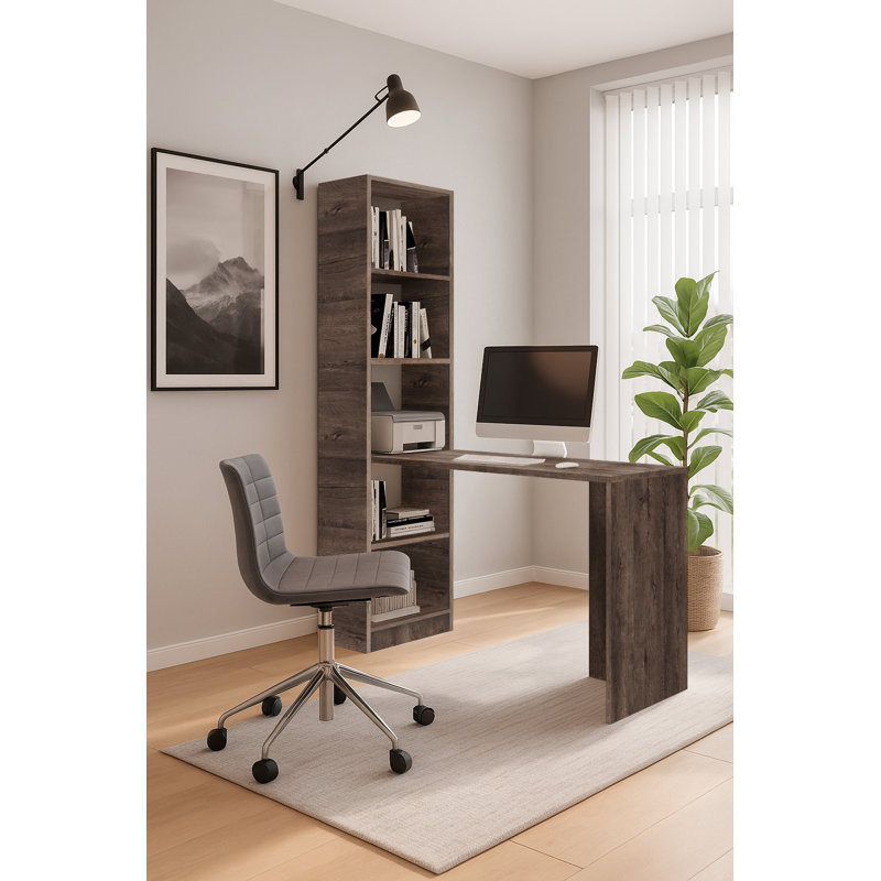 Meyersdale Modular Writing Desk, Dark Ash