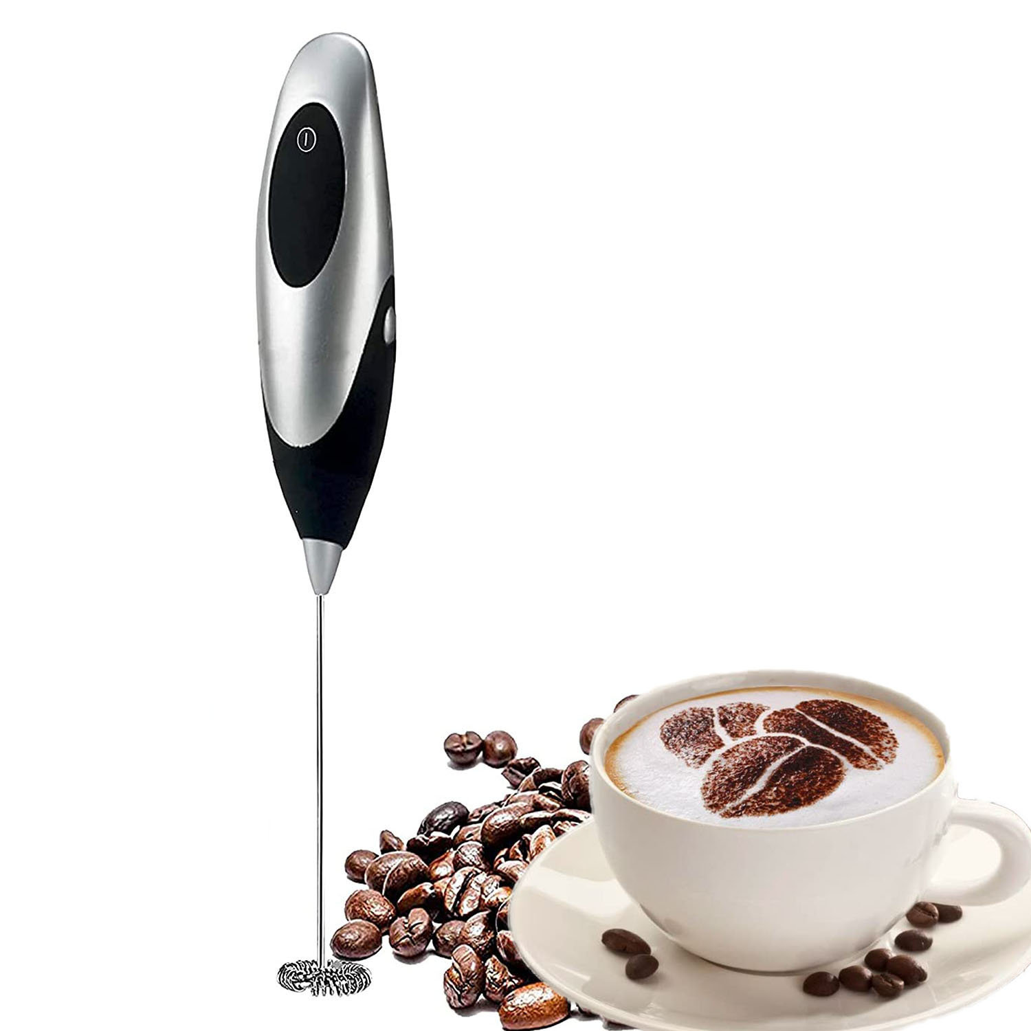 Electric Milk Frother Automatic Cream Whipper Coffee Shake Mixer Electric  Hand-held Cappuccino Coffee Egg Beater Drink Blender