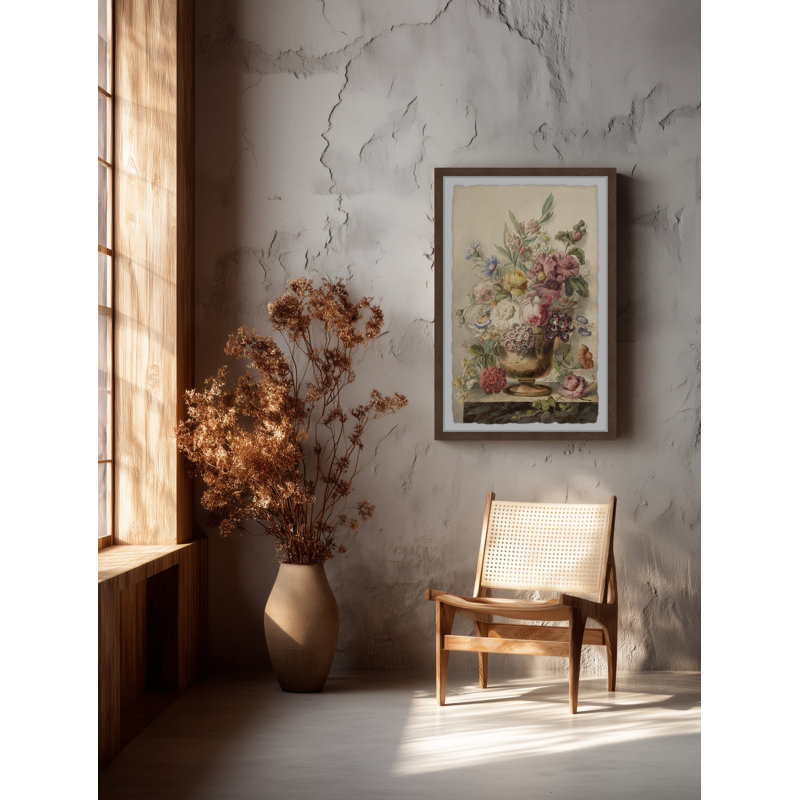 «Vase with Flowers», reproduction encadrée, H 12 po x l 8 po