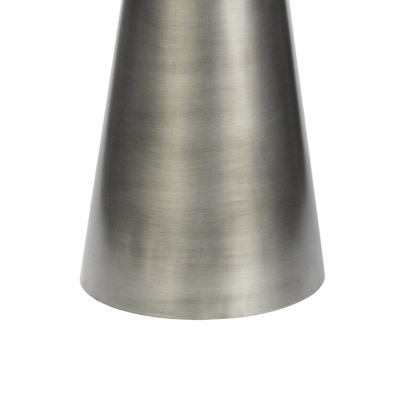 Table d'appoint Skye, Plateau en bois de miel / base en nickel oxydé
