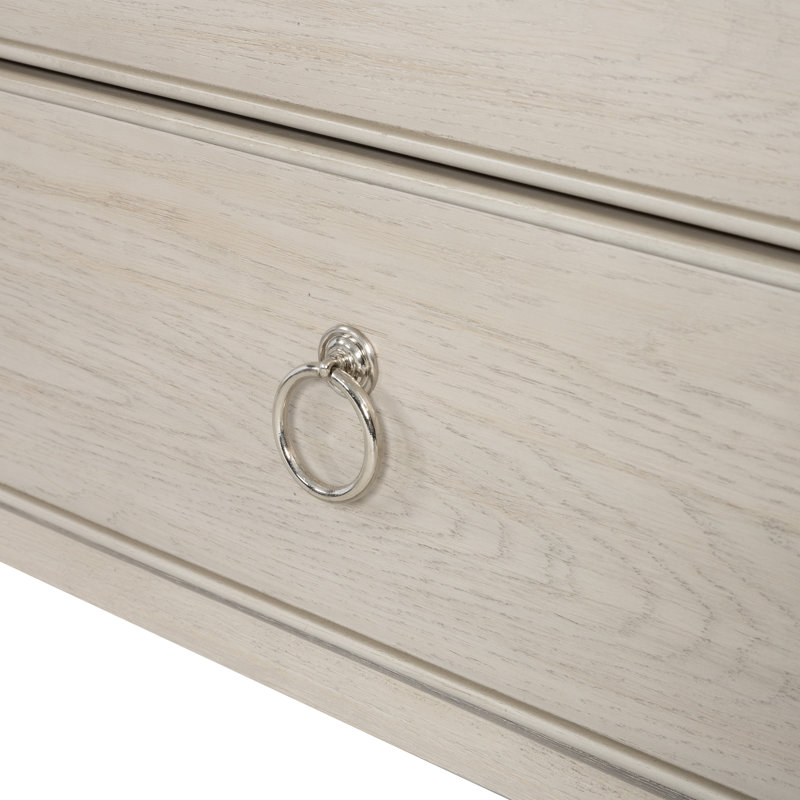 Table de chevet 2 tiroirs Preste, Beige