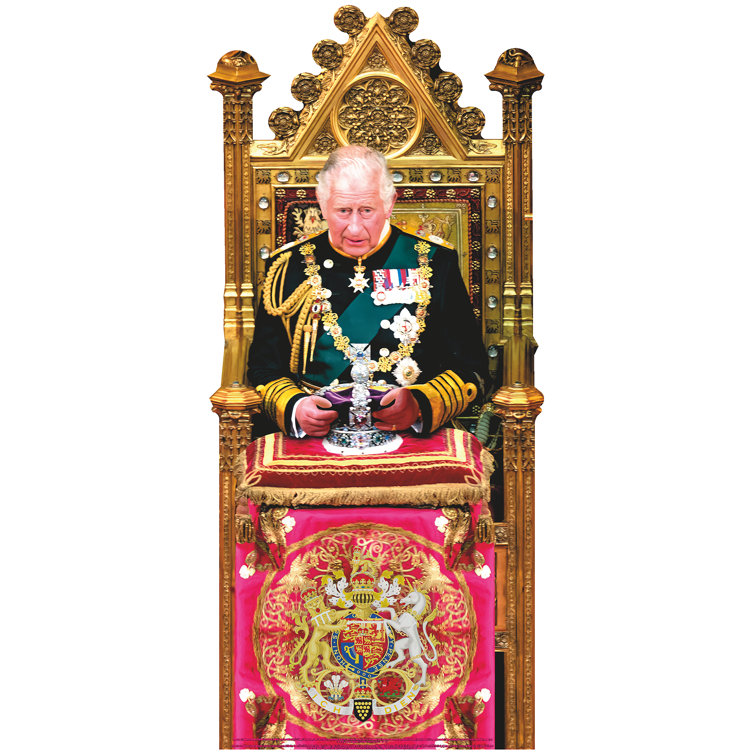 Wet Paint Printing King Charles Iii Crown Throne Cardboard Cutout