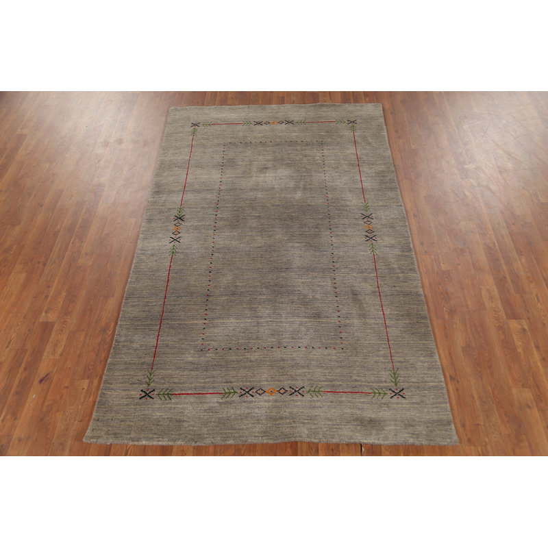 Tapis oriental rayé fabriqué à la main Gabbeh 5