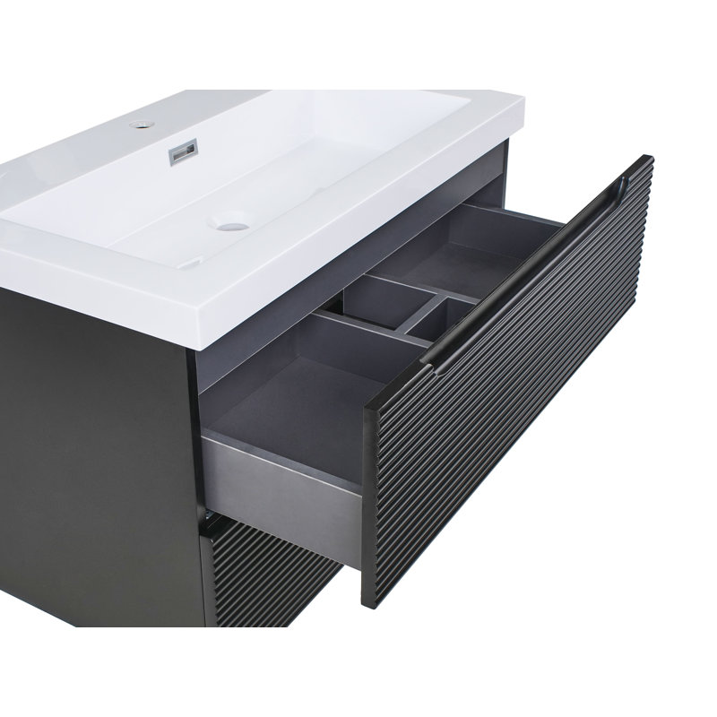 800mm Single Bathroom Vanity with Integrated Ceramic Basin