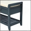 Étagère à chaussures TREXM avec siège rembourré et tiroirs, banc de rangement multifonctionnel pour entrée (bleu marine antique)-588369755