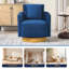 Velvet Upholstered Swivel Accent Chair with Cushion-359376560