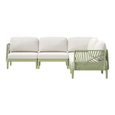 5-Person Outdoor Patio Sectional With Cushions