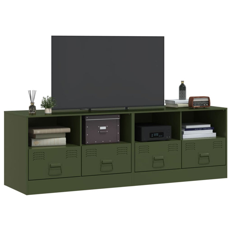 Aleithia Unfinished TV Stand for TVs up to 24", Olive