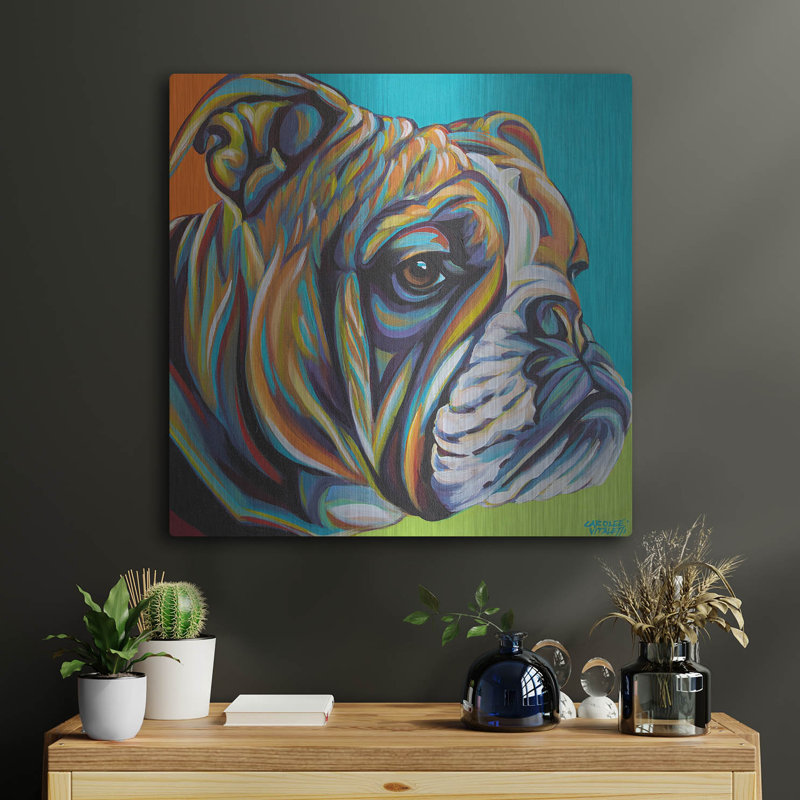 «Dog Friend I» par Carolee Vitaletti, H 24 po x l 24 po