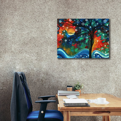 «Red Snow Barrel» par Megan Duncanson, Red Barrel Studio®, art mural sur toile