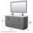 Miranda 66" Freestanding Double Bathroom Vanity with Marble Top with 58" Mirror-63918315-63918314