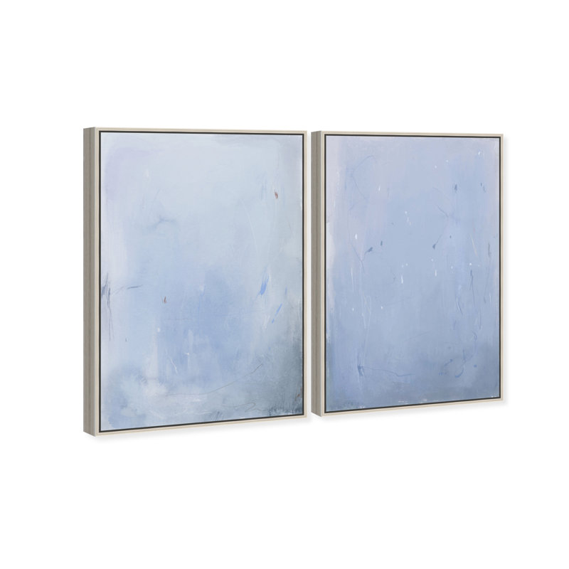 Calm Waters Set by Oliver Gal, 37"H x 55"W, Silver Floater Frame