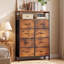 Commode en tissu pour chambre à coucher avec tablettes ouvertes, commode haute avec 8 tiroirs, tour de rangement, commode pour placard-1399307077