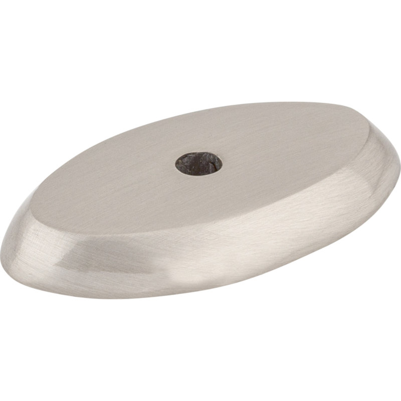 Aspen II Oval  Backplate, 0.19" H x 1.5" W x 0.88" D, Brushed Satin Nickel