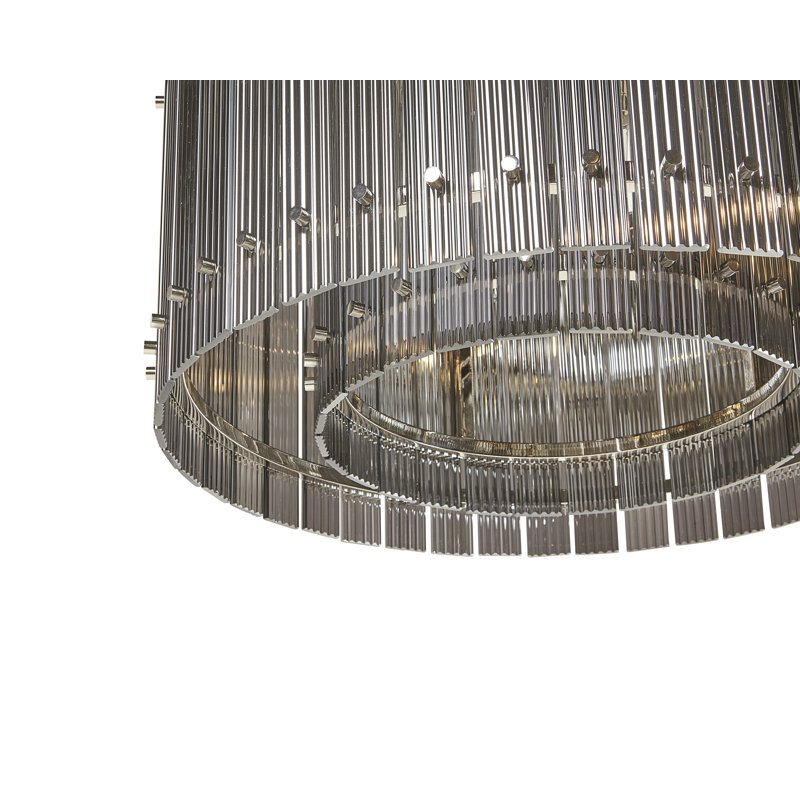 Kore Glass Chandelier, 15" H x 28.75" W x 28.75" D