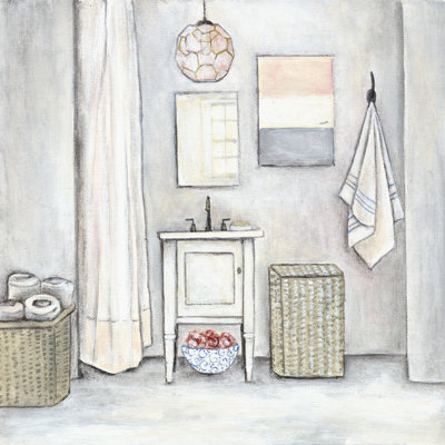 " Neutral Bath I " by R. RIG Painting Print