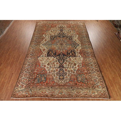 Tapis antique à teinture végétale 11 x 18