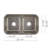 DAX 50/50 Double Bowl Undermount Kitchen Sink - 32" x 18" - 18G, Stainless Steel