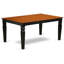 L'ensemble de mobilier de salle à manger 5 pièces comprend une table rectangulaire en bois avec feuille papillon et 4 chaises de cuisine, noir et cerise-22133851-49667104