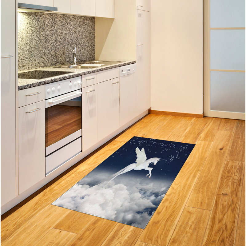 Tapis décoratif à longs poils en fibre de polyester à haute densité Fantasy, Rectangle 2 pi 7 po x 5 pi
