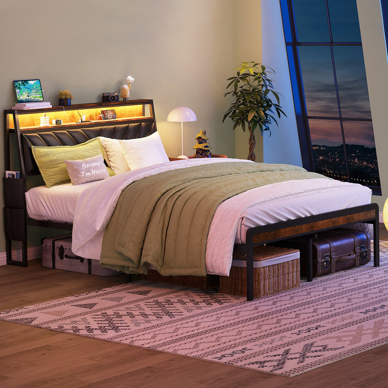 Lit antique brun, Grand