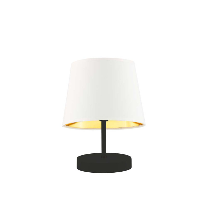Honoria Metal Table Lamp, Black, White