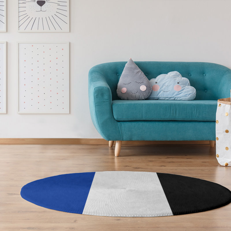 Chenille Indoor Rug, Round 5'