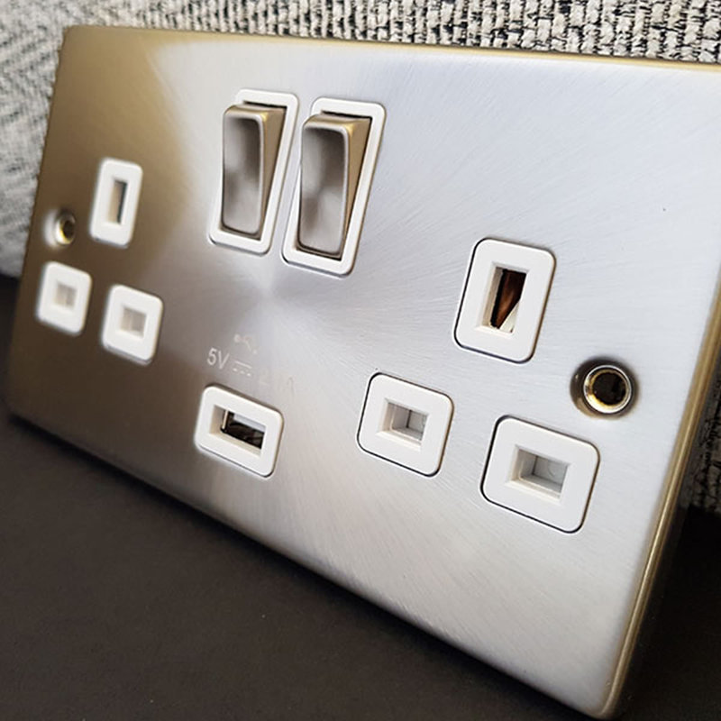 Satin / Brushed Chrome 13A Fused Connection Unit