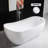 67" x 28" Freestanding Soaking Acrylic Single Slipper Bathtub with Reversible Drain-50517494