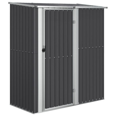 vidaXL Garden Shed Anthracite 71.1"x38.2"x82.5" Galvanized Steel