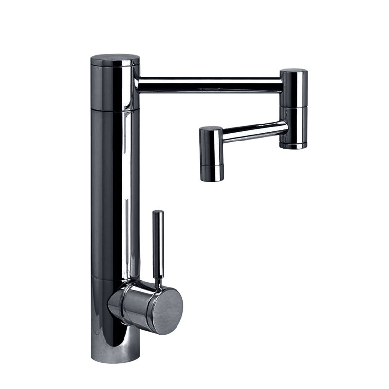 Hunley Kitchen Faucet - 12" Articulated Spout, Distressed American Bronze