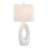 Pearl 29" Polyresin Table Lamp in Matte White Poly, Natural Shell and White Linen Shade - Set of 2