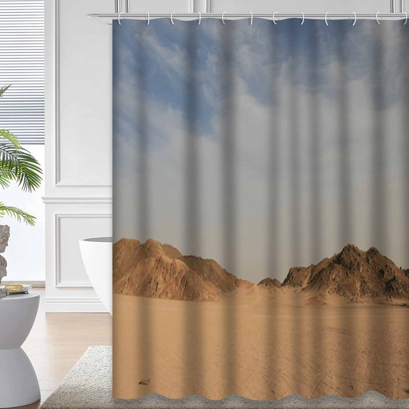 Rideau de douche Desert Sand Cactus Camel, L 72 po x l 84 po