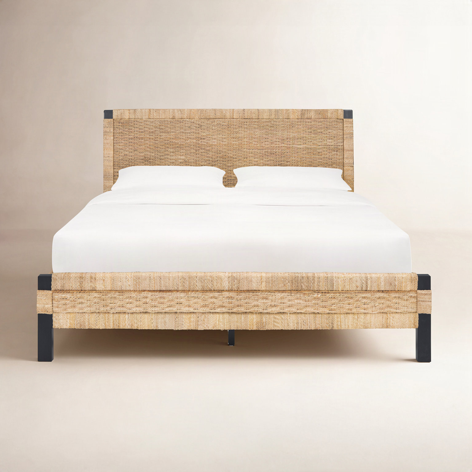 Low-Profile Mahogany Bed, King