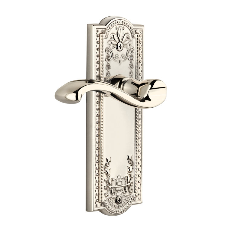 Grandeur Parthénon assiette passage avec levier Portofino, 2 3/8 po, Nickel poli