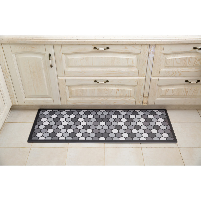 Geometric Water Resistant Anti-Fatigue Non-Skid Kitchen Mat
