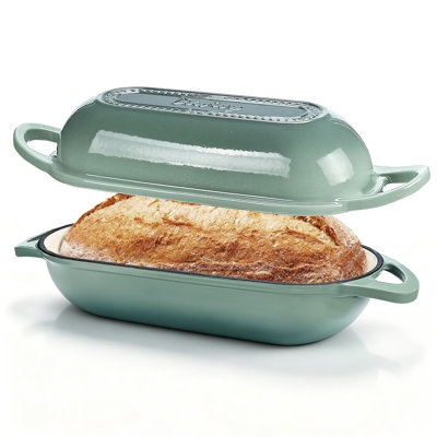 Four à pain au levain en fonte émaillée vert