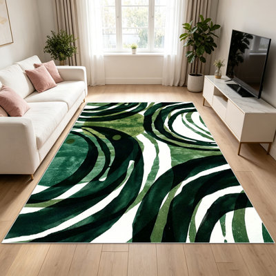 Tapis décoratifs abstraits à l'aquarelle de 1 pièce pour le salon, doux et confortables, convenant à toutes les saisons, faciles à entretenir, tapis de sol intérieur lavable à la machine, sous la table de ferme convenant à la chambre à coucher, à la salle à manger, à la cuisine, au balcon et au patio.