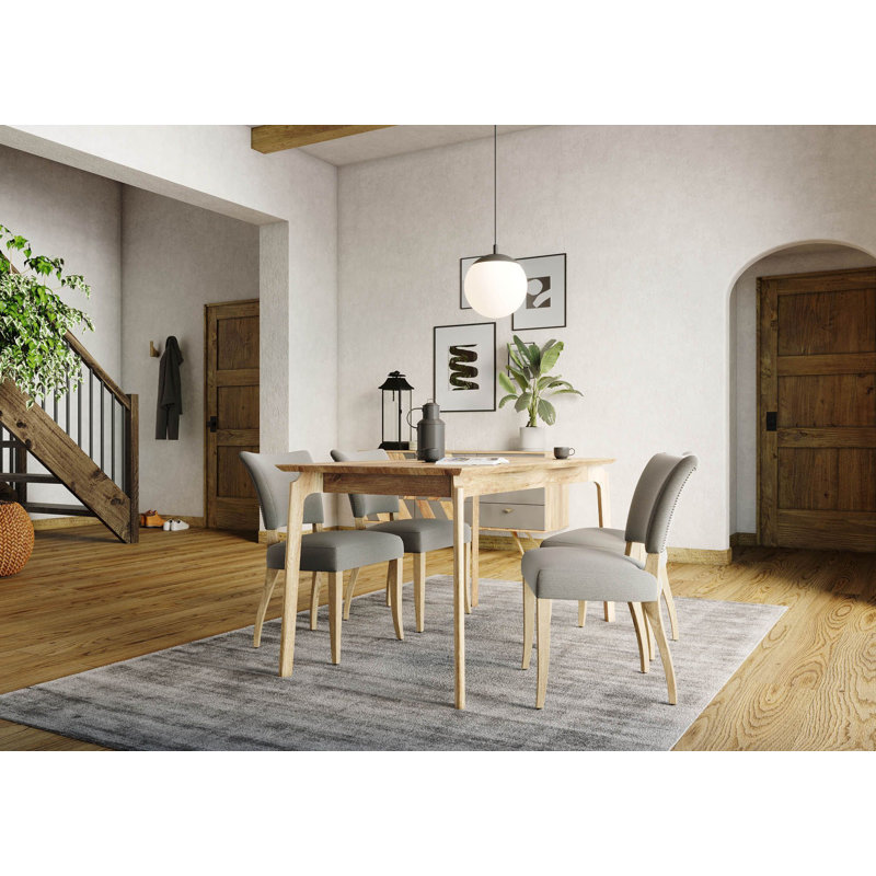 Genavie Solid Wood Dining Table, 30"H x 60"L x 30"W, Natural