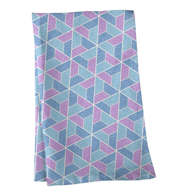 Mcguinness Tea Towel Kitchen Towel, Poly Twill, Purple/Blue
