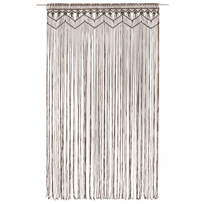 Lastrup Sheer Curtain Single Panel, Taupe