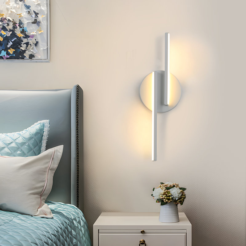 Azayleah Aluminium Indoor LED Wall Sconce, White, 3000K